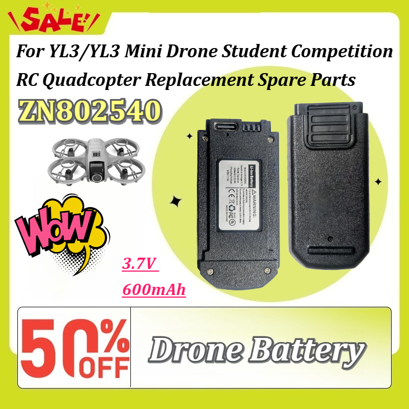 Drone Rc Yl3 - ZN802540 3.7V 600mAh 리튬이온 충전식 배터리