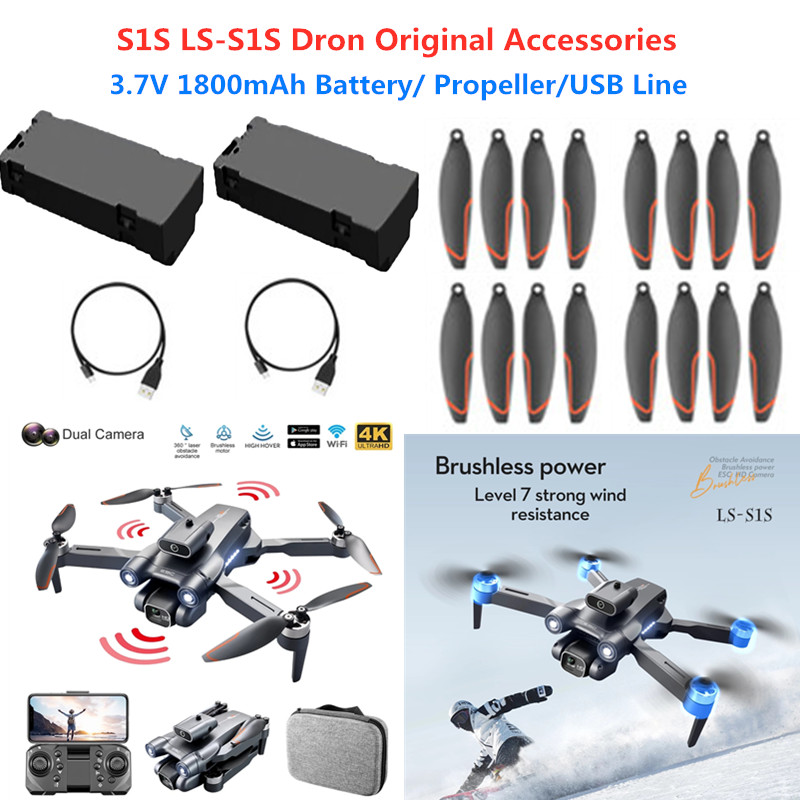 Drone Rc S1S - LS-S1S RC 드론 배터리 3.7V 1800mAh