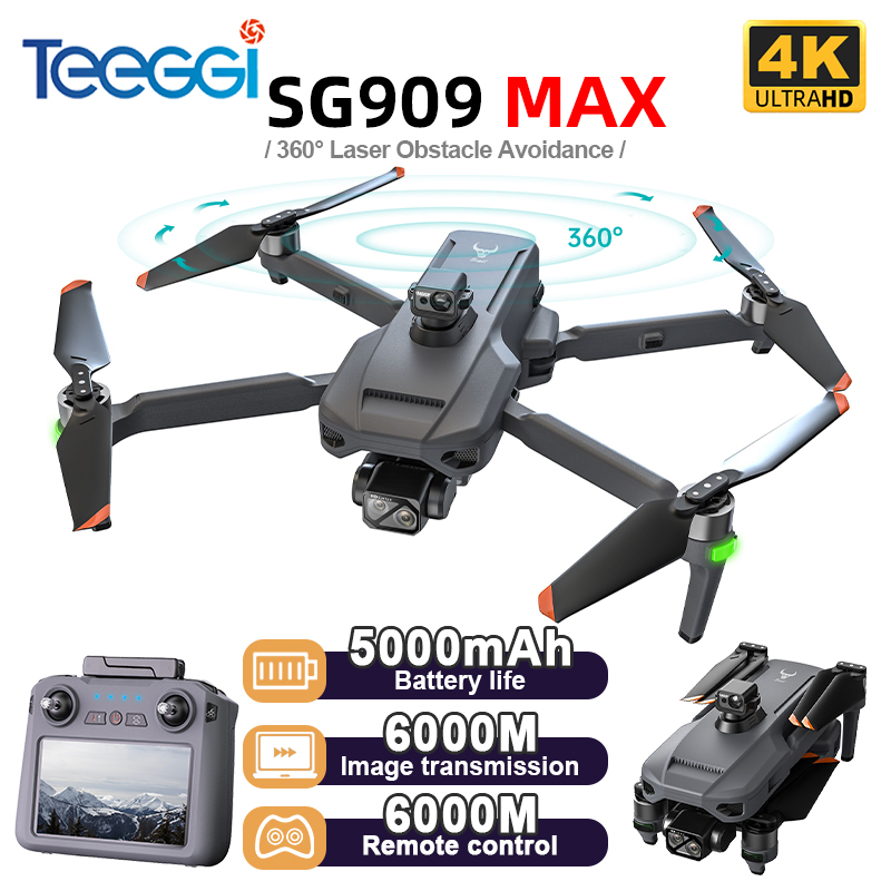 Drone Rc Plegable - Teeggi SG909 MAX GPS 드론(4K 카메라