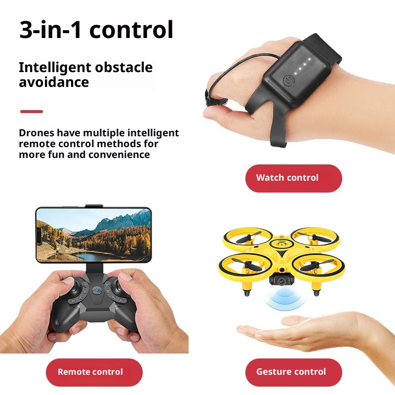 Drone Smart Rc - 전기 제스처 컨트롤 드론 장난감, 라이트