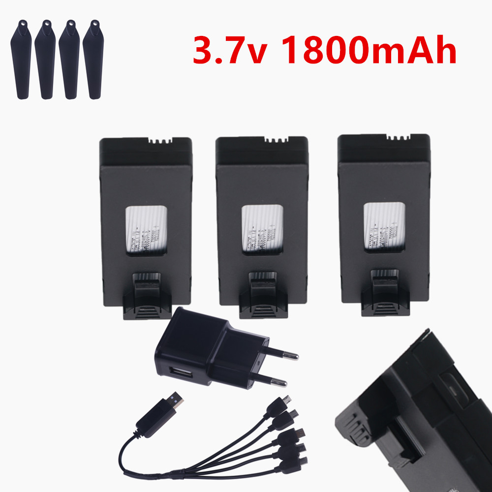 Drone Rc E99 - 충전식 3.7V 리포 배터리 1800mAh 또는