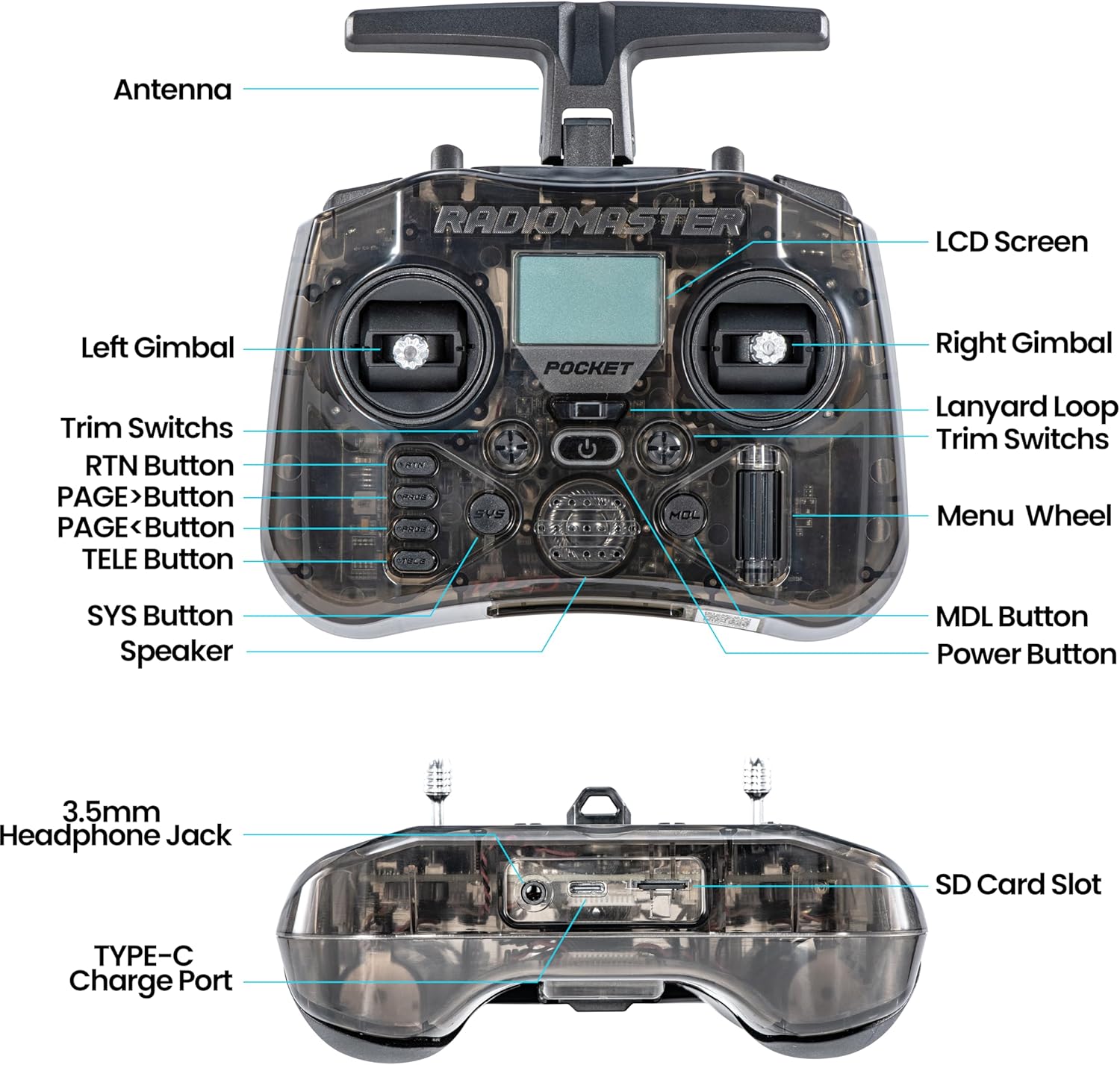 라디오마스터 포켓 P16 2.4G 무선 조종 탈착식 스 - Joystick Rc Drone 리뷰 및 가격
