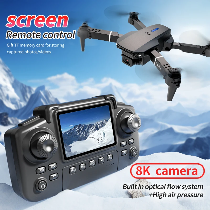 전문 E88 프로 드론 스크린 8K HD 카메라 WiF - Drone Rc Plegable 리뷰 및 가격