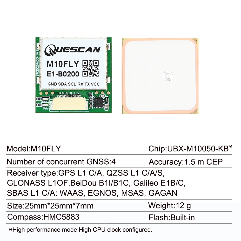 Quescan 25mm * 25mm M10FLY 10H - Gps Module Drone 리뷰 및 가격