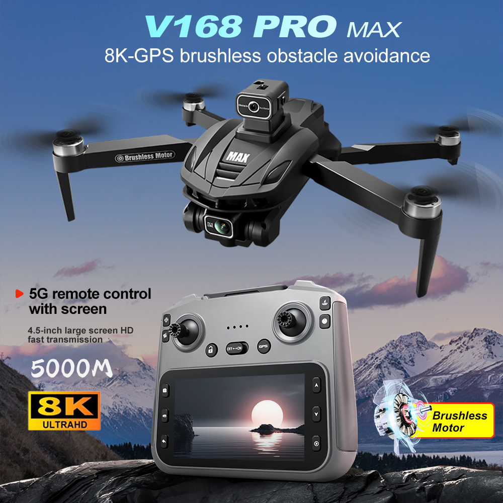 V168 PRO Max GPS 드론 8K 전문가용 HD - Drone Rc Plegable 리뷰 및 가격