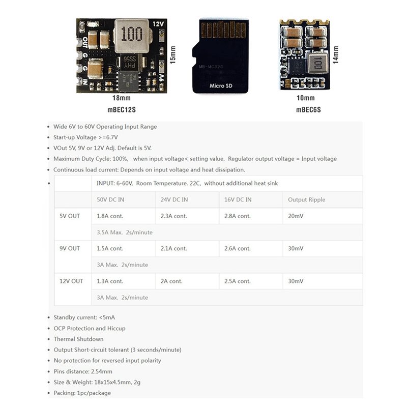 스마트 휴대용 3X MICRO-BEC 6-60V ~ 5 - Drone Smart Rc 리뷰 및 가격